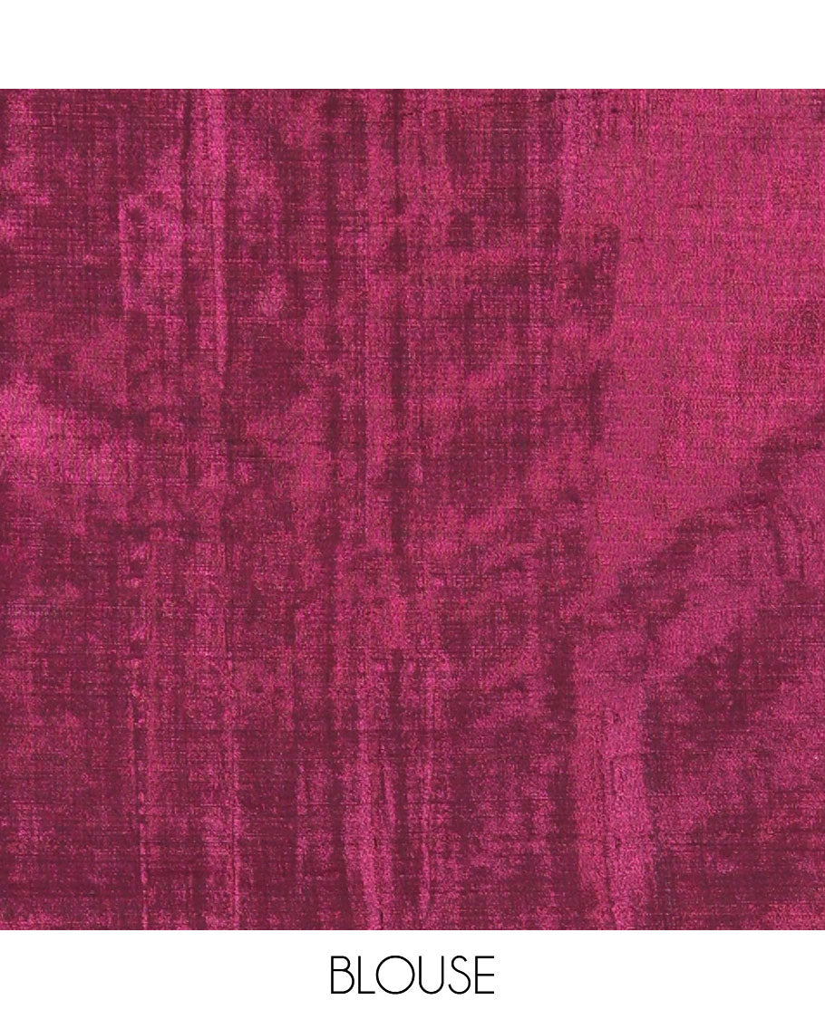 Borderless wine full-plain design tissue saree, self-pallu with tassels & matching plain blouse
