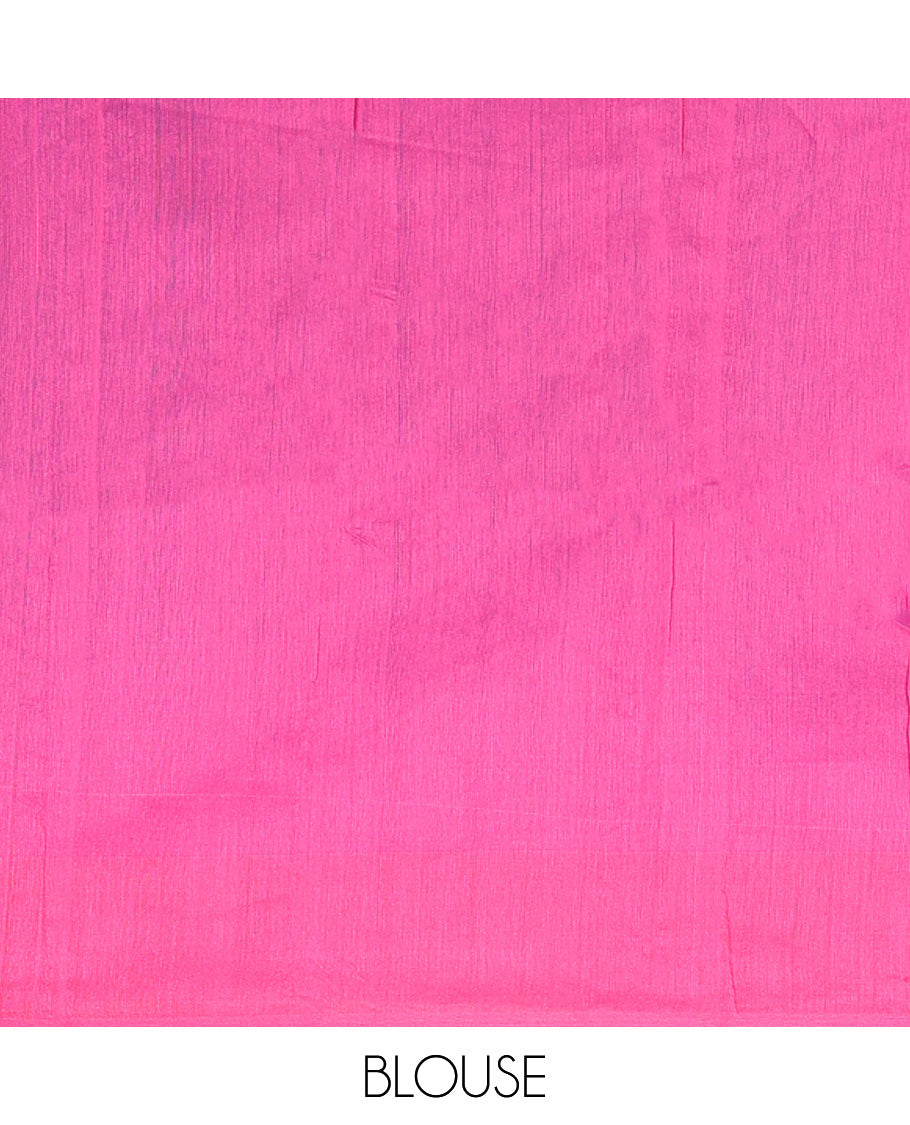 Royal Blue Khadi Linen Saree