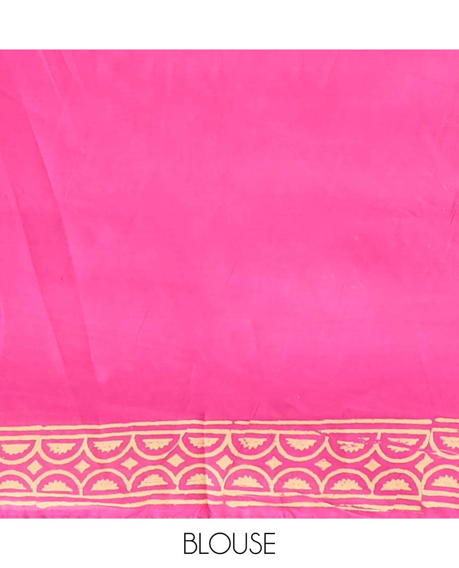 light orange lead vine design mul mul cotton saree with sel geometric design border & floral, paisley design pallu