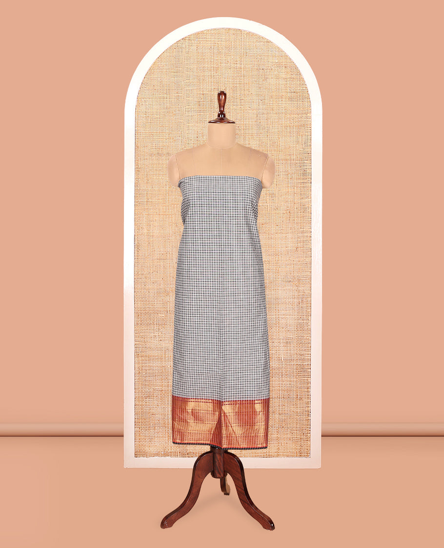 Grey Mercerised Cotton Material Chudidar Set