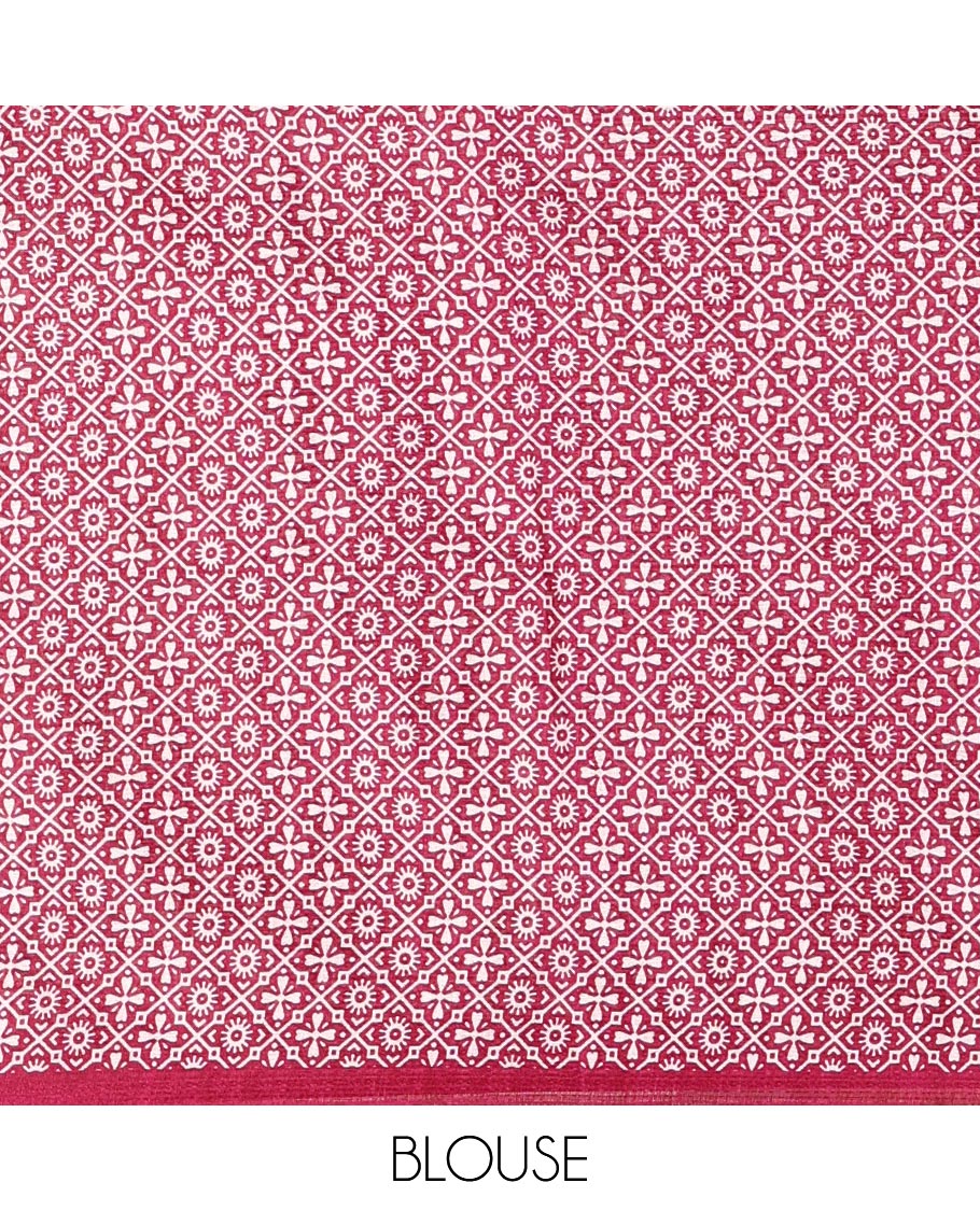 Cream-purple vertically striped khadi cotton saree, contrast Pichwai cow printed temple border, Pichwai cow print pallu, and jaal printed blouse