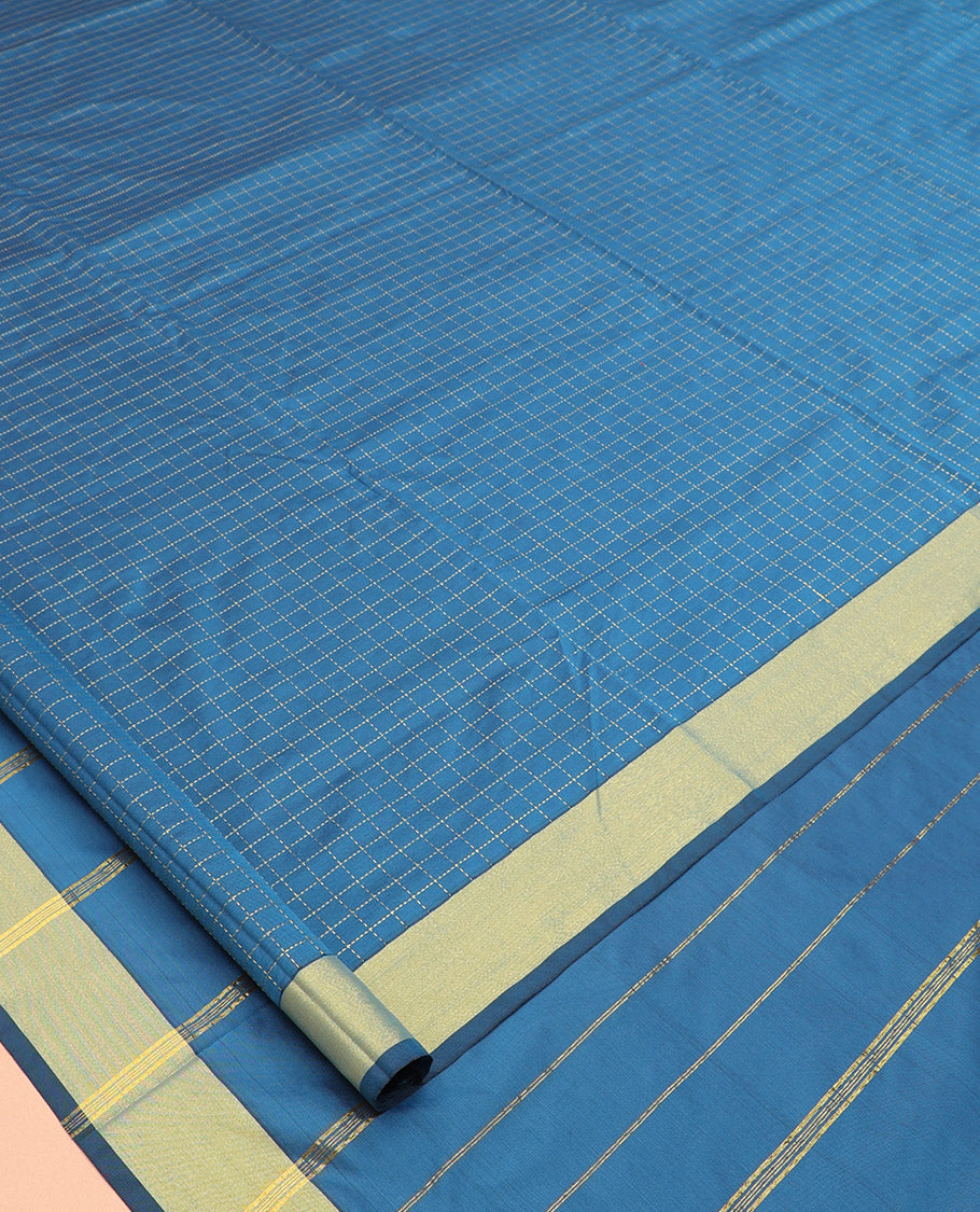 Blue Ten-Yard Art Silk Saree