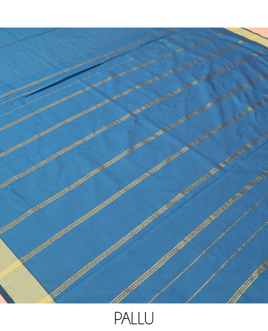Blue Ten-Yard Art Silk Saree