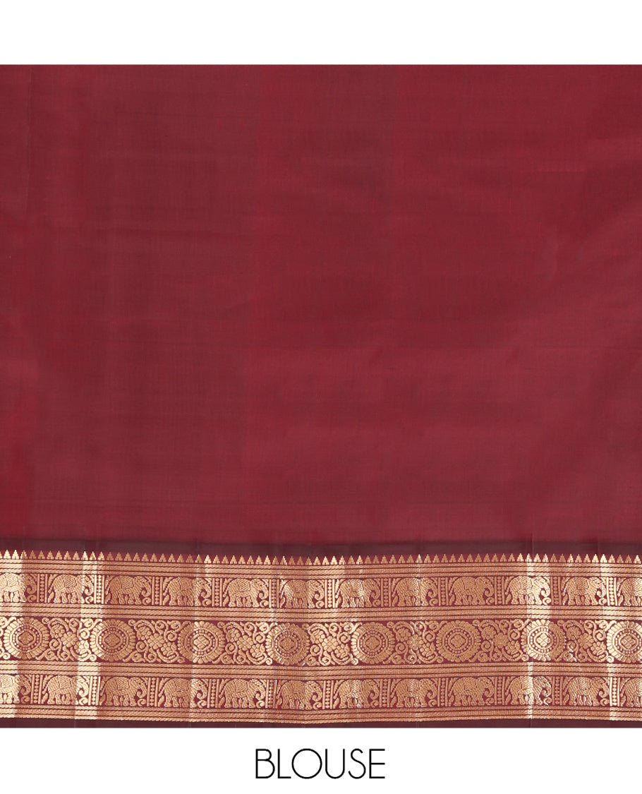 Yellow Kanchipuram Silk Saree