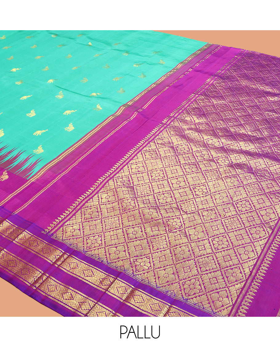 Blue Kanchipuram Silk Saree