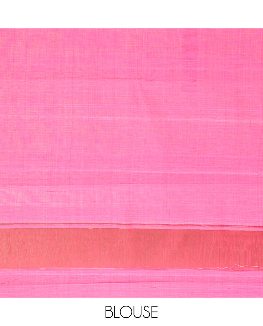 Light blue striped kanchipuram designer silk saree with self bird design border & zari design pallu