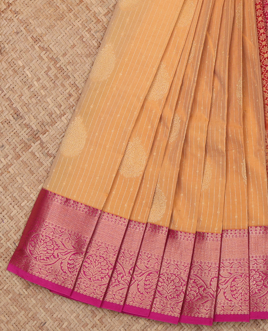 Light Orange Budget Silk Saree
