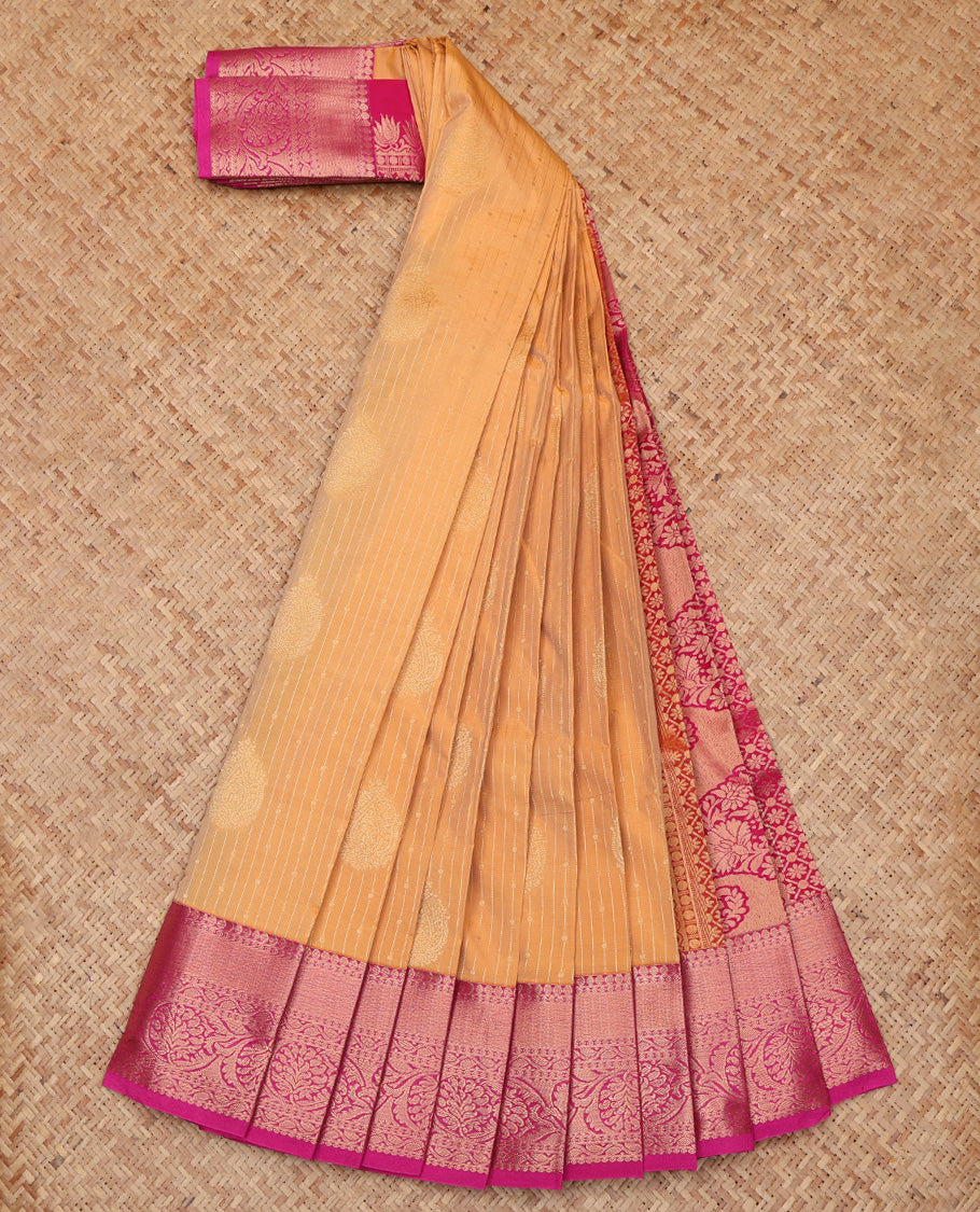 Light Orange Budget Silk Saree