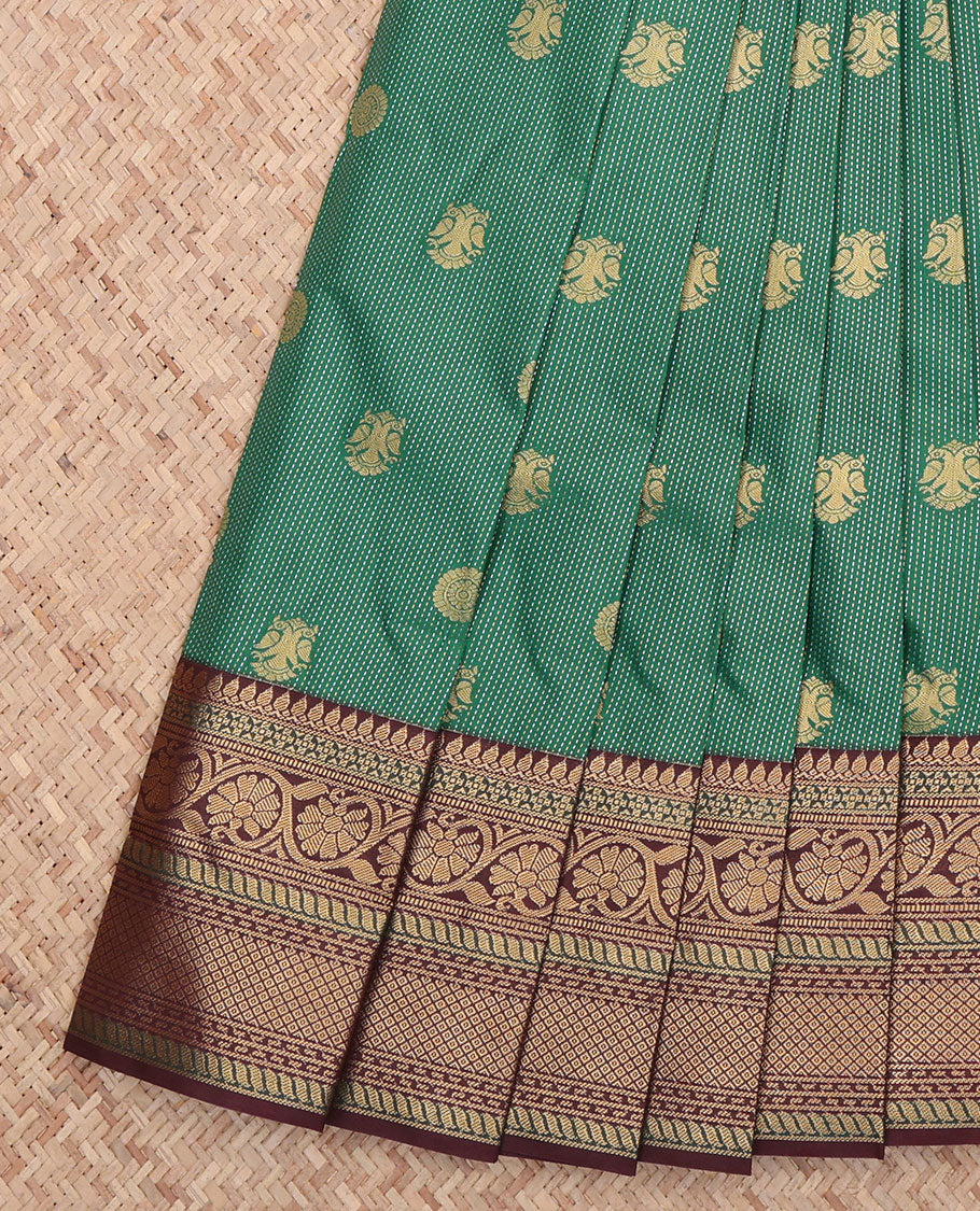 Green Stripes Budget Silk Saree
