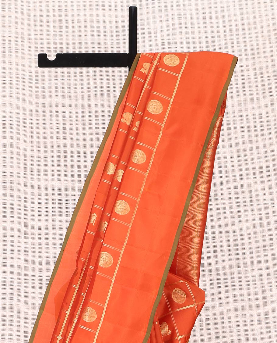Rust Orange Vasundhara Lite Silk Mix Saree
