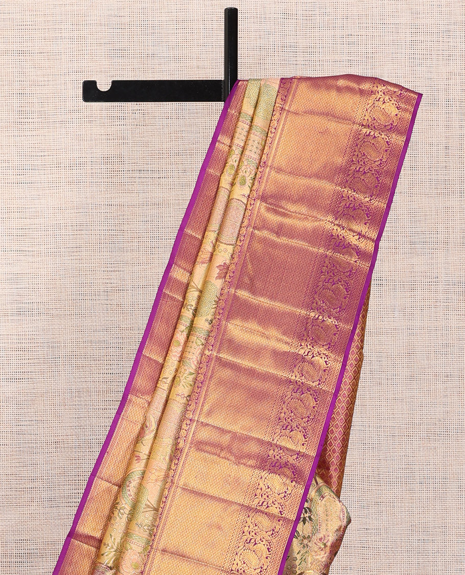 Gold Kanchipuram Tissue Silk Saree