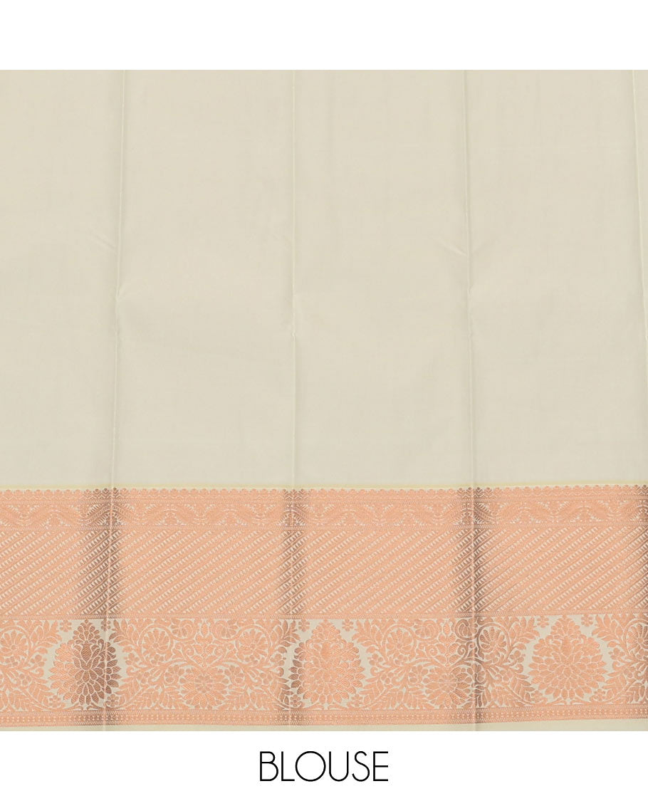 Blue Budget Silk Saree Features Zari Designs, Complemented by a Contrast Traditional Zari Border, an Intricately Zari-Designed Pallu, and a Contrast Zari-Bordered Blouse