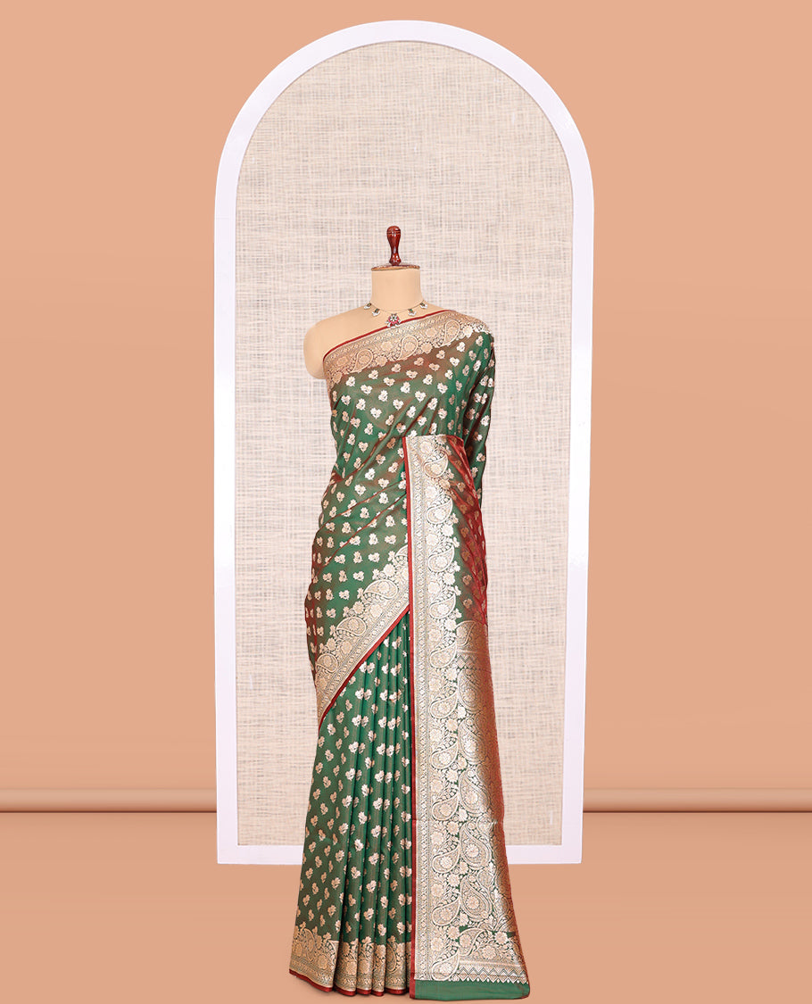 Green Banaras Nylon Saree