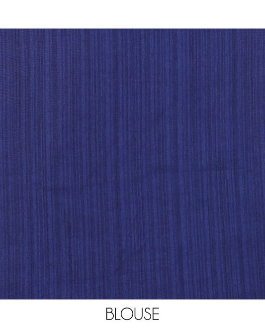 Light brown floral print kamala silk saree with self border &  plain blouse