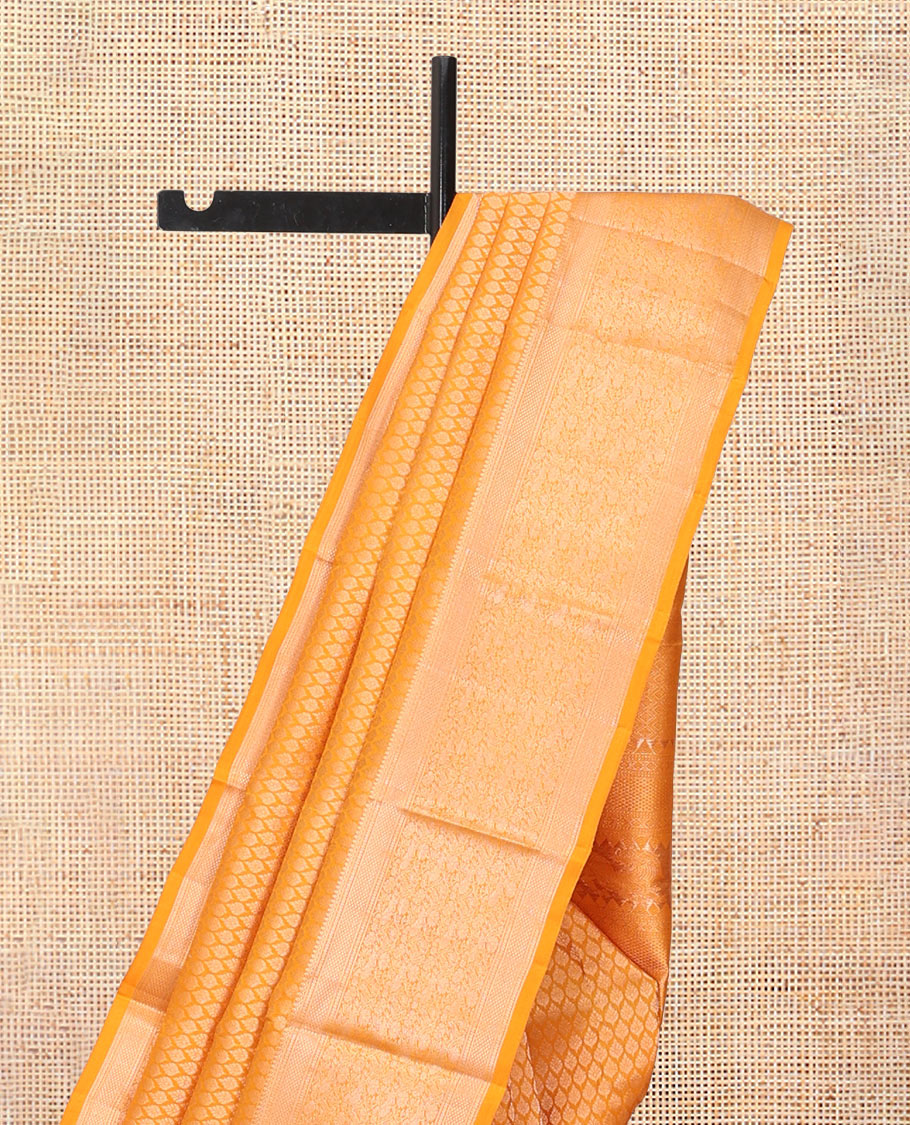 Yellow Zari Butta Kanchipuram Wedding Silk Saree