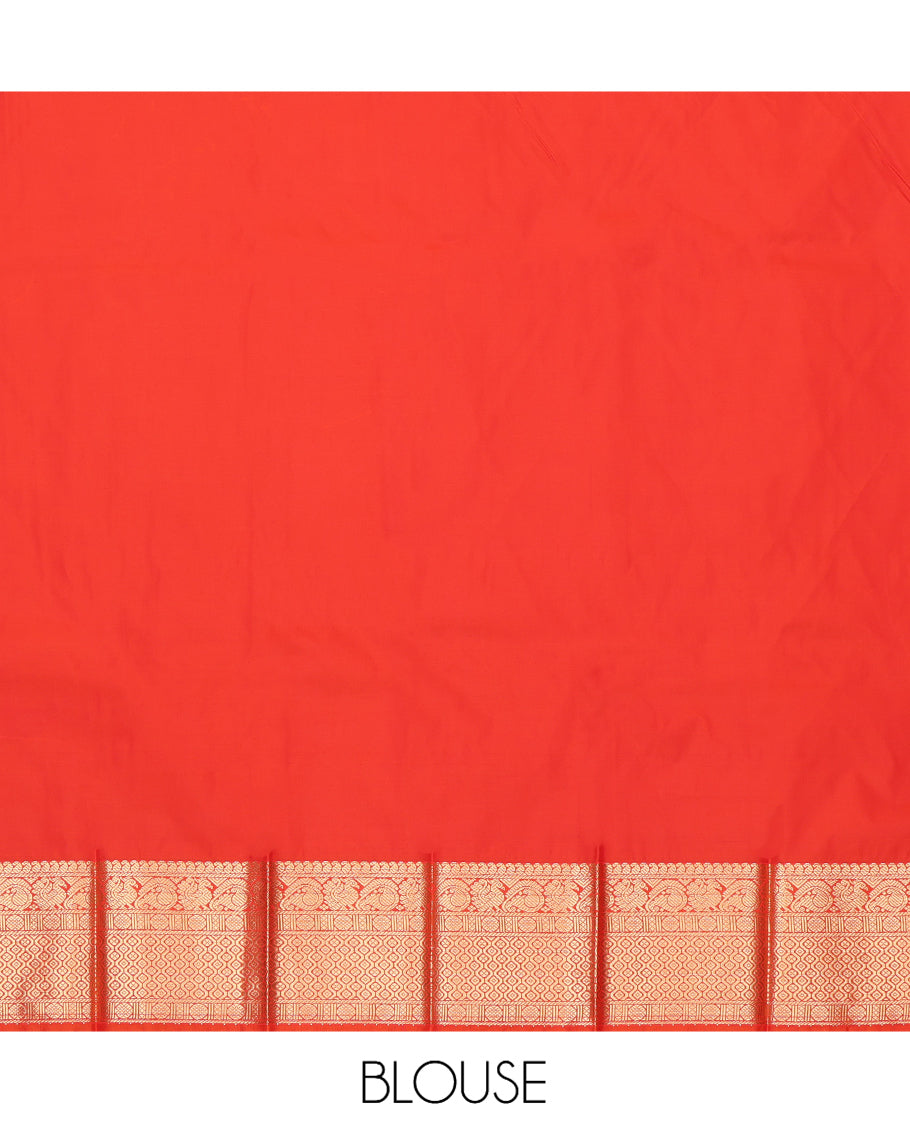 Brown Contrast Traditional Budget Silk Saree