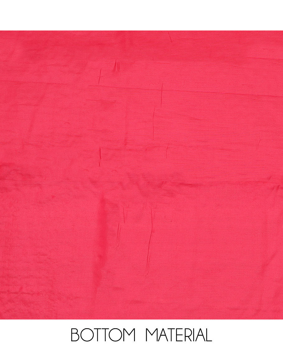 Pink material chudidar set, sequins and thread neck embroidered top, plain bottom, and sequins and thread embroidered dupatta