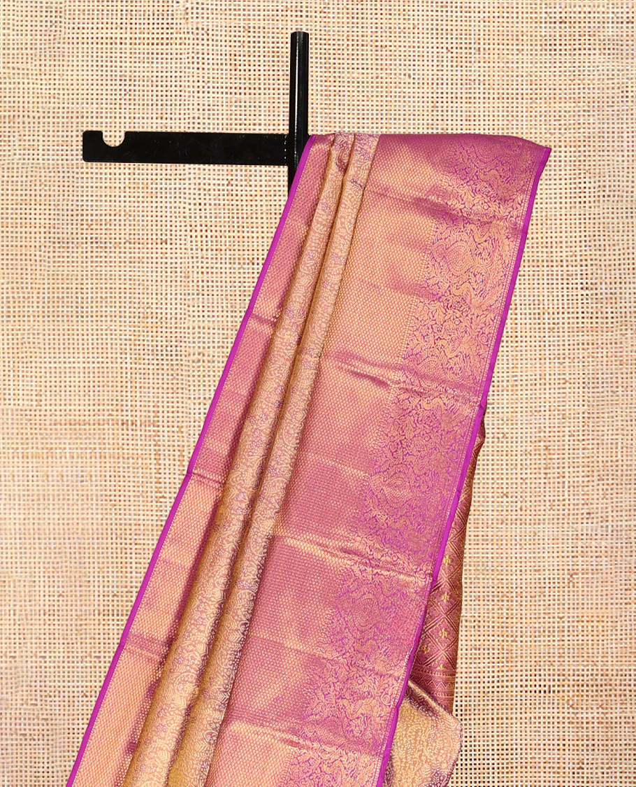 Magenta Kanchipuram Tissue Silk Saree