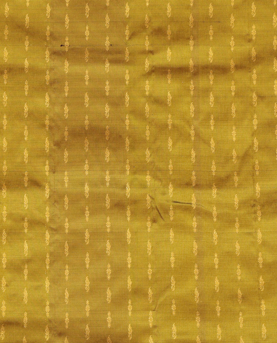 Green Pure Silk Navarathna Pavadai Material Set