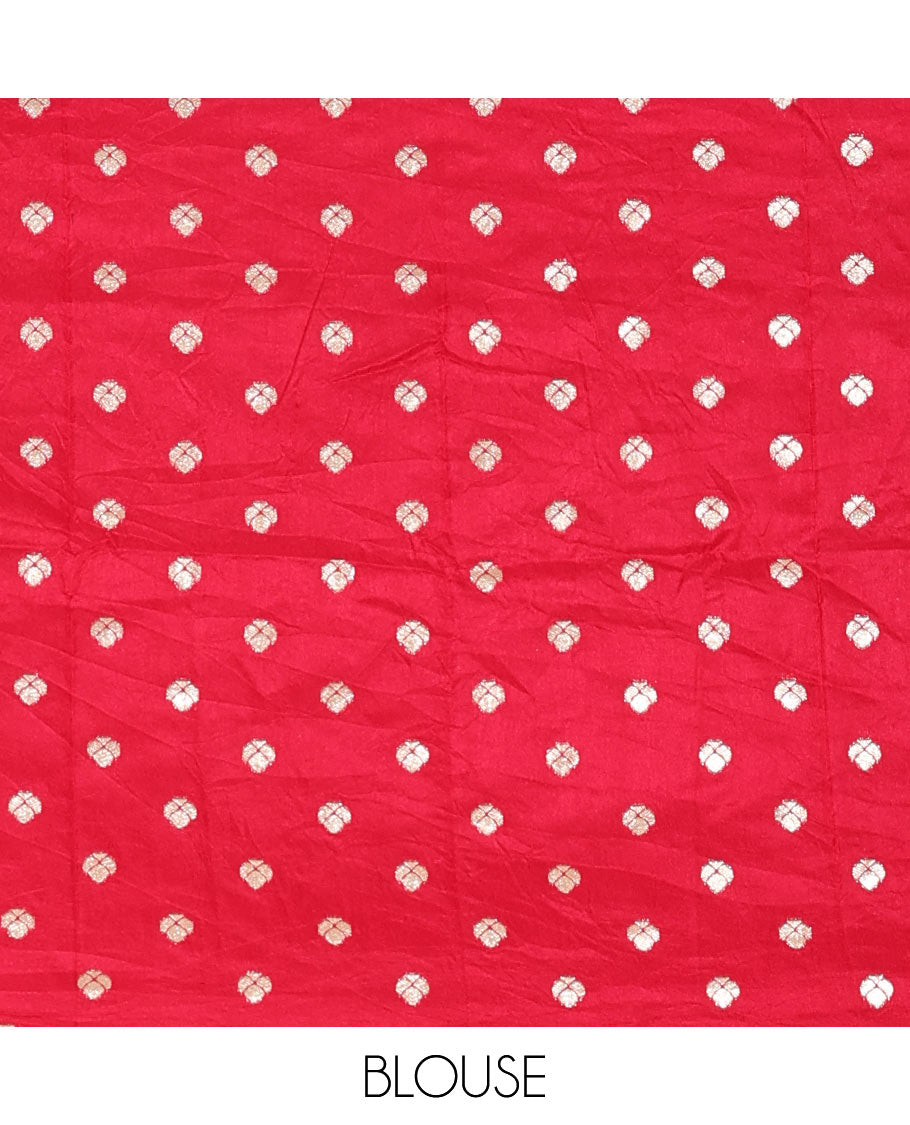 Blue Dola Silk Saree Gleamed up with Vertical Golden Stripes Running All Over Its Body, Complemented by a Contrast Traditional Zari Design Woven Border, Subtly Striped Pallu, and a Contrast Buttas Woven Blouse