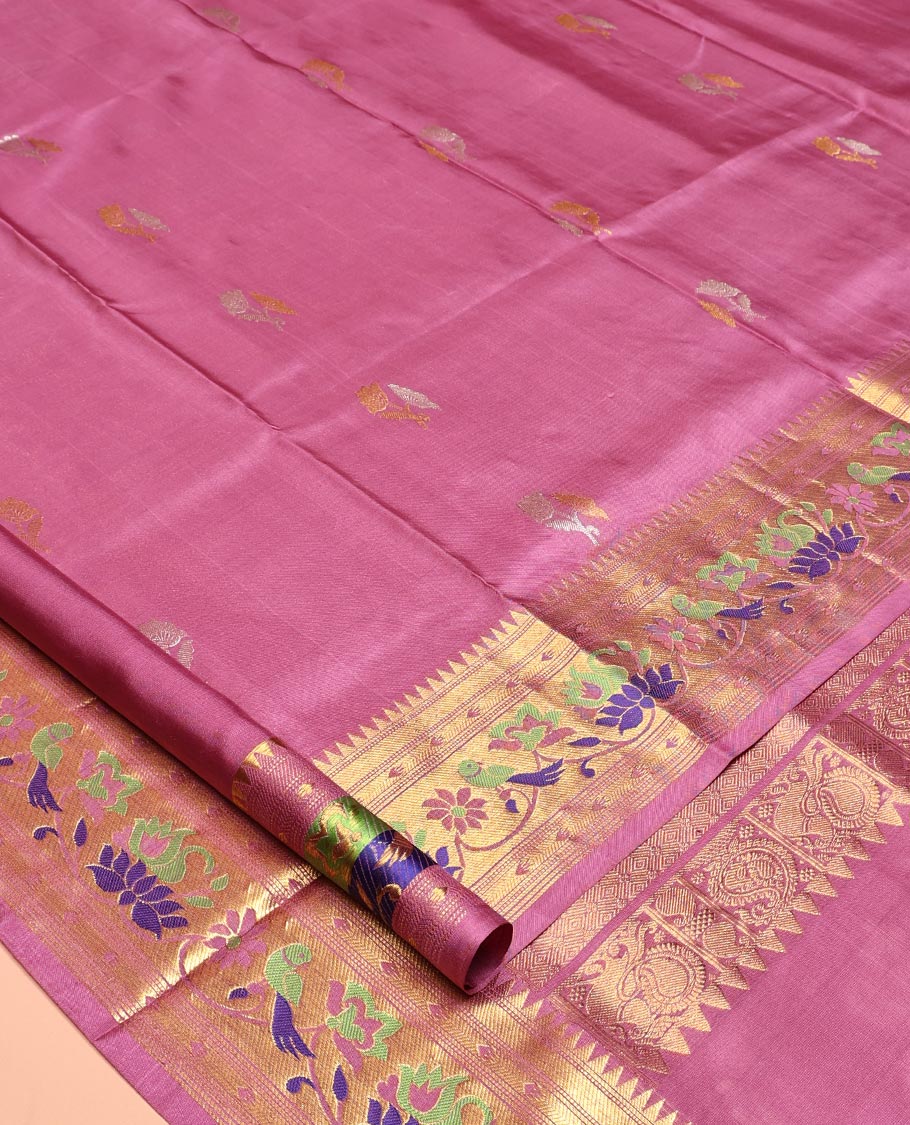 Pink Venkatagiri Silk Saree