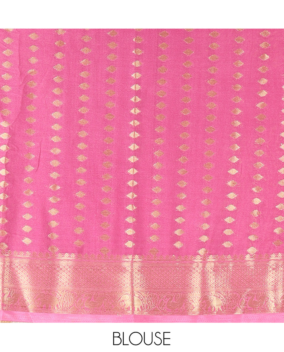 Onion Pink Fancy Mysore Silk Saree