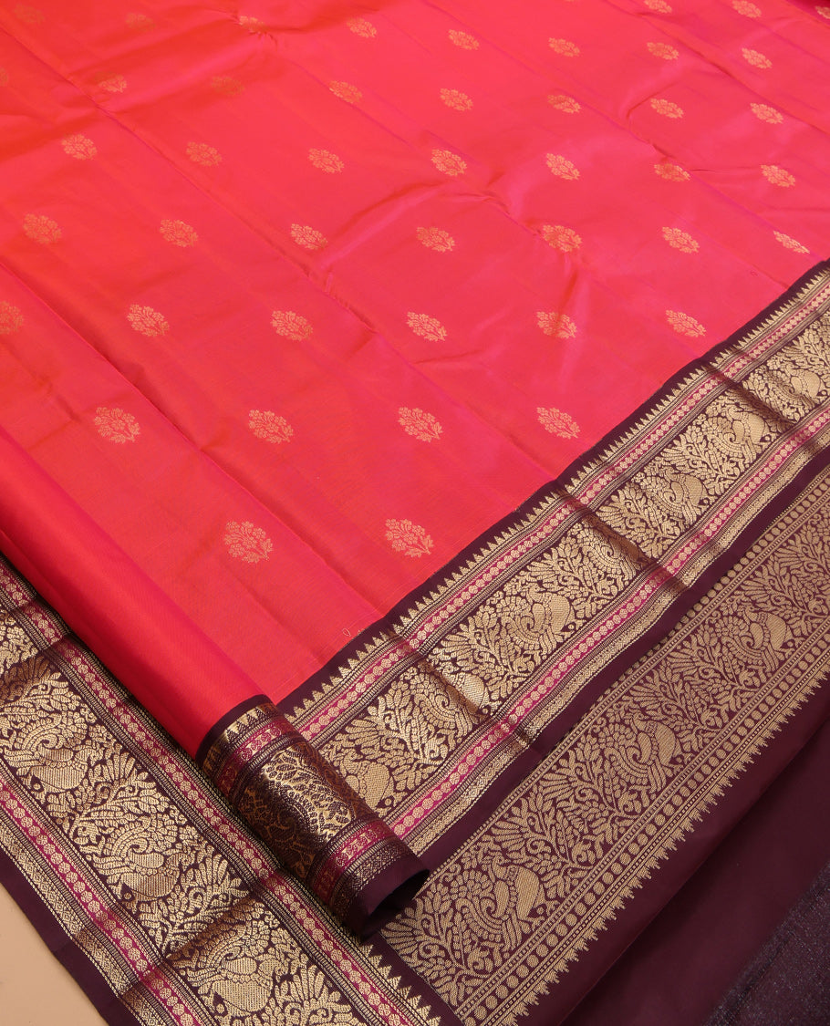 Pink Kanchipuram Silk Saree