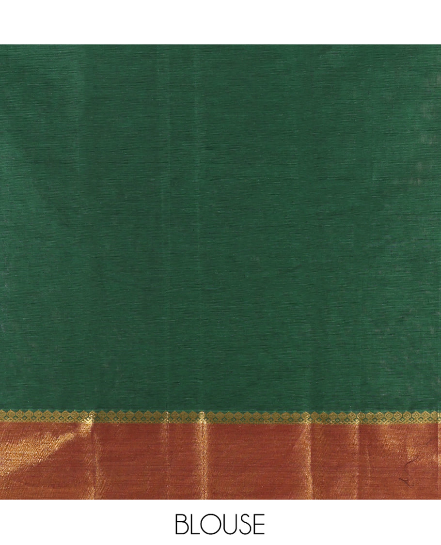 Green Plain Kanchi Cotton Saree