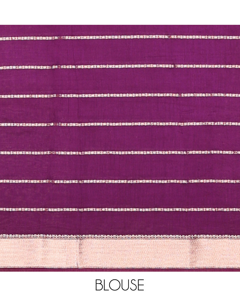Lavender Assam Silk Saree