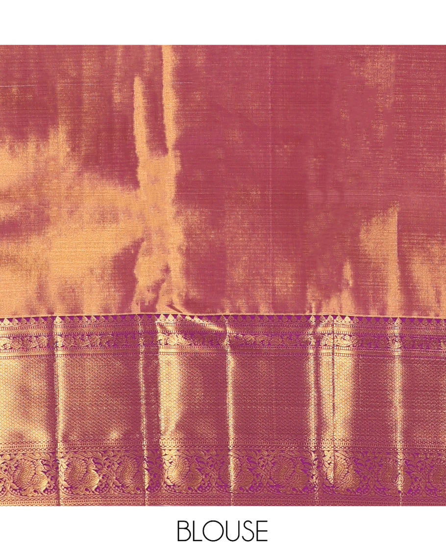 Gold Kanchipuram Tissue Silk Saree