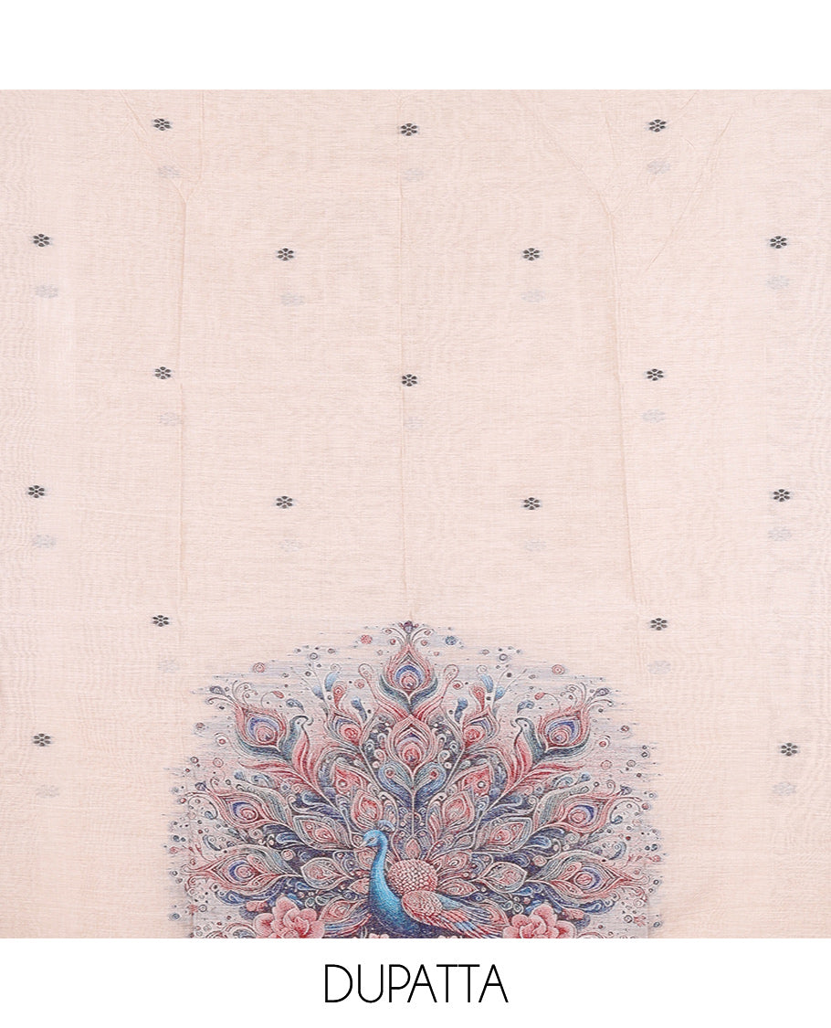 Chikku Semi-Chanderi Silk Material Chudidar Set