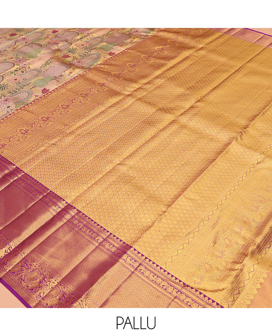 Gold Kanchipuram Tissue Silk Saree