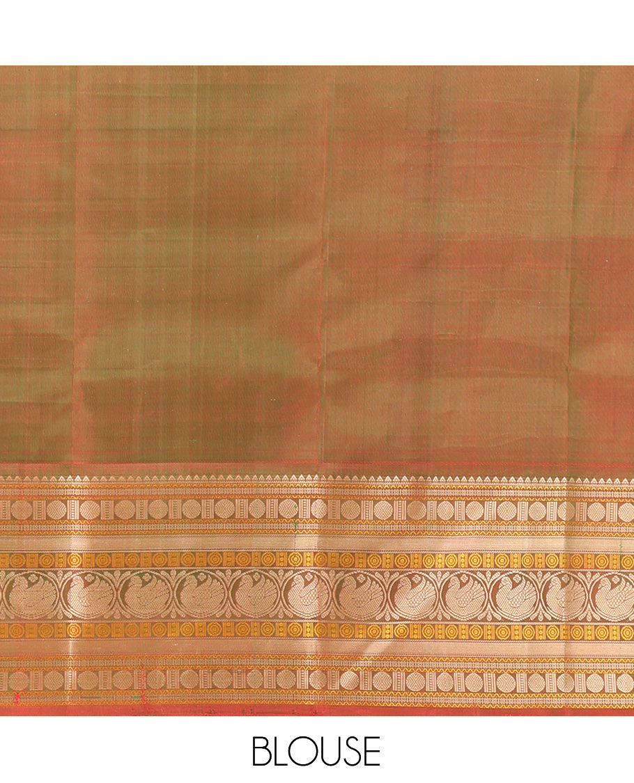 Blue Kanchipuram Chettinad Saree