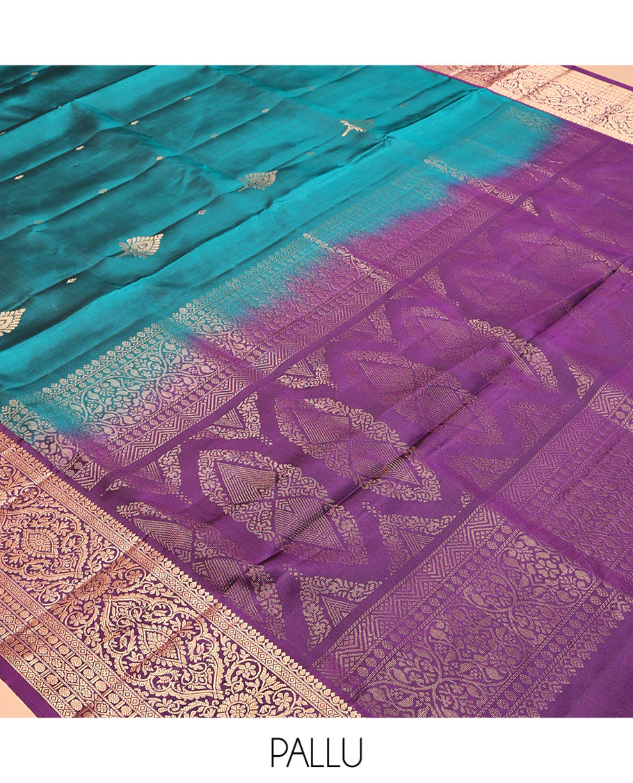 Blue Mayuri Soft Silk Saree