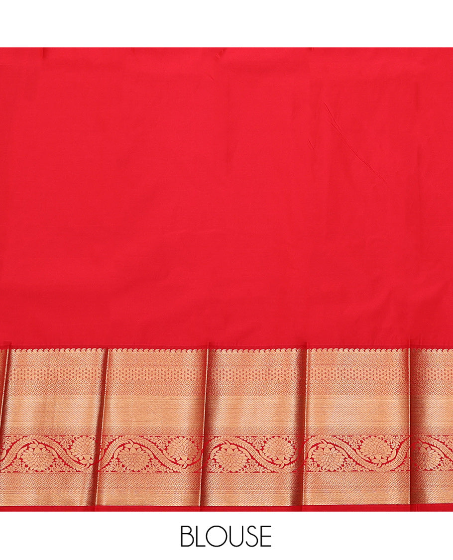 Baby Blue Budget Silk Saree, Sparsely Woven with Zari Buttas on Its Body, Complemented by a Contrast Traditional Zari Design Border, Grand Pallu, and Paired with a Contrast Blouse
