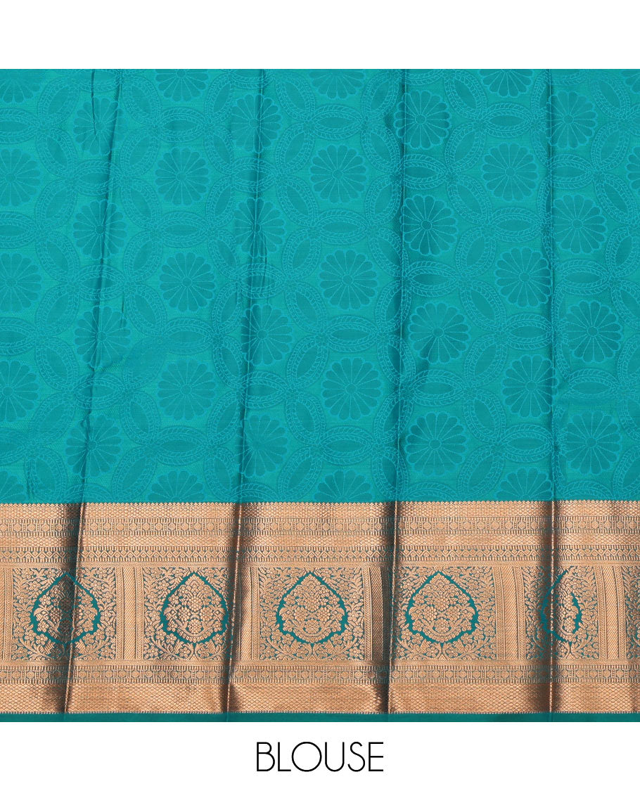 Pink Budget Silk Saree, Ornamented with a Jacquard Design, Complemented by a Contrast Traditional Zari Border, Intricate Pallu, and Contrast Blouse
