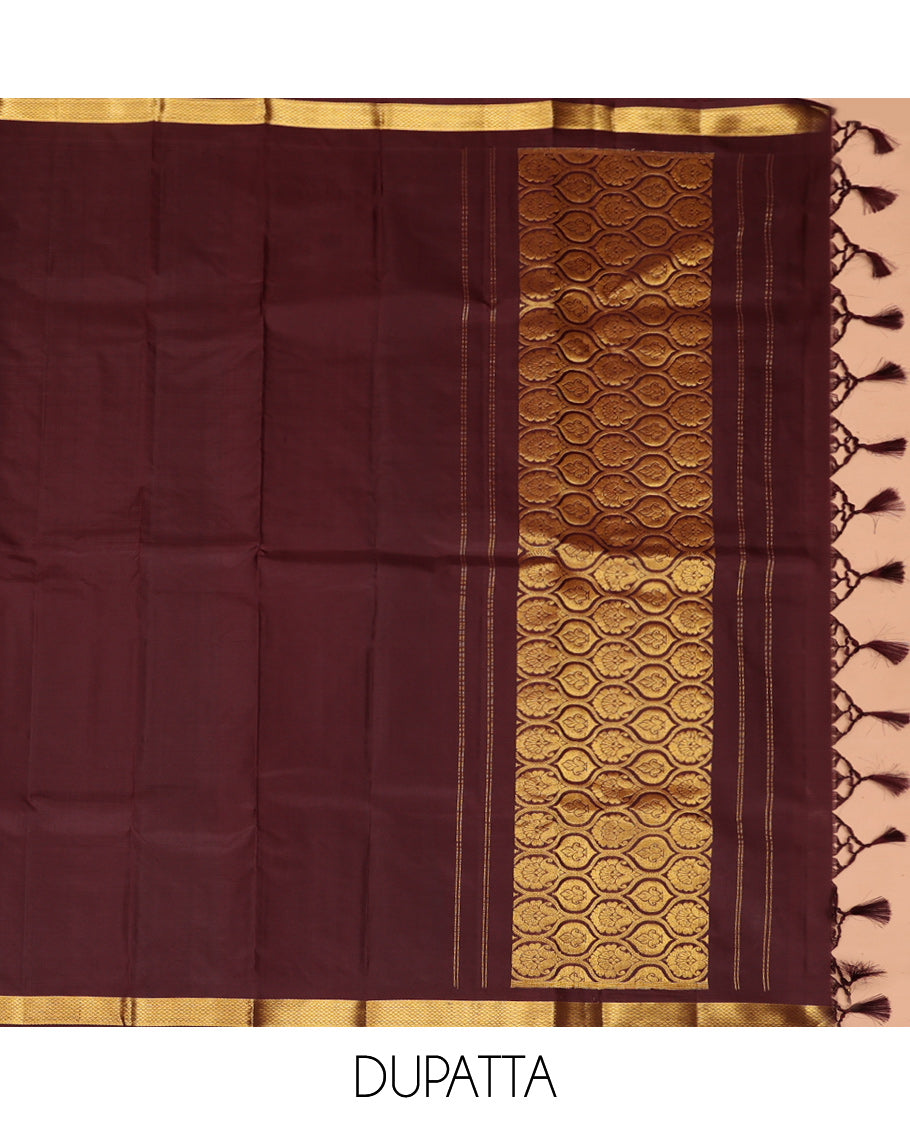 Pink Pure-Silk Half-Saree