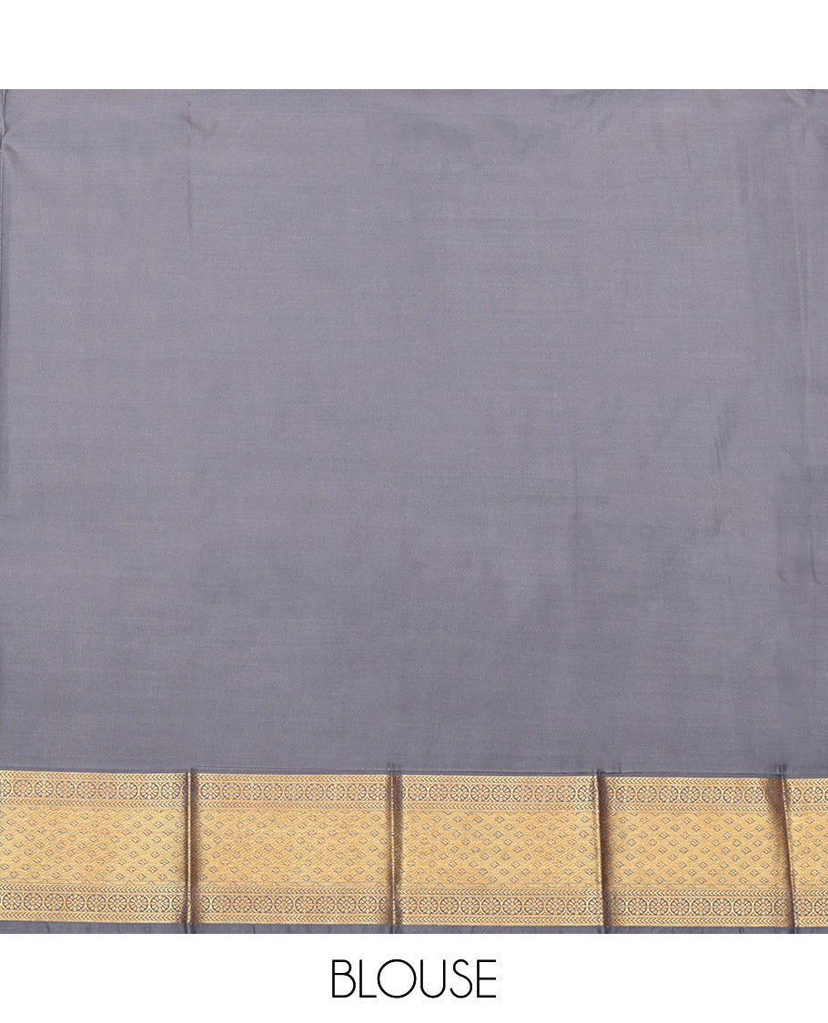 Maroon Budget Silk Saree, Richly Detailed with Zari Buttas and Micro-Checks, a Contrast Traditional Zari Big Border, Intricate Pallu, and a Contrast Blouse
