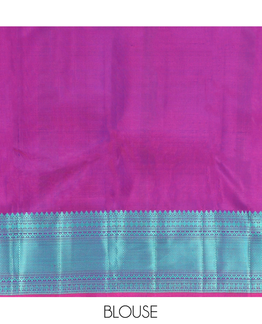 Blue Kanchipuram Silk Saree