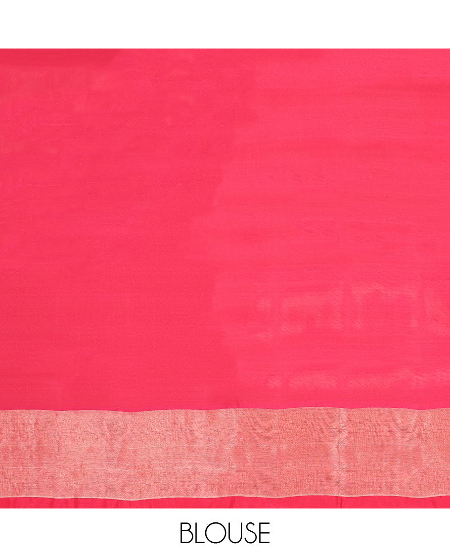 Purple ikkat motifs semi-uppada saree with contrast zari border & argyle design pallu