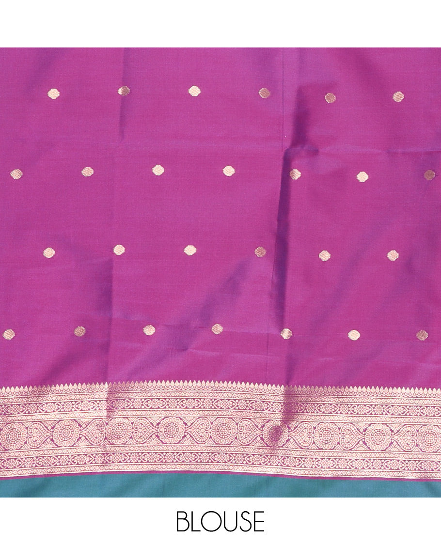Borderless Peacock Green Elite Soft Silk Saree