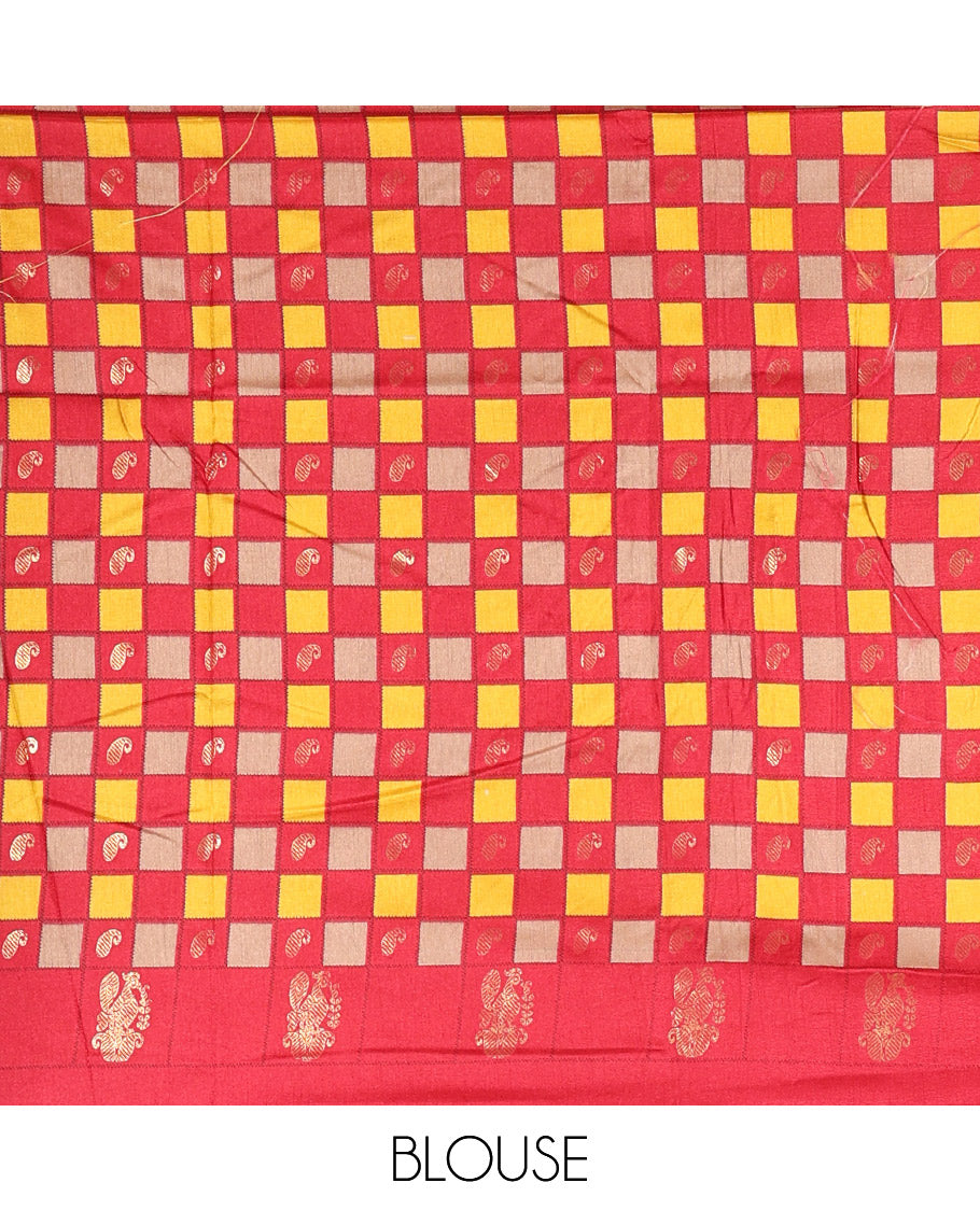 Mustard Dola Tussar Saree