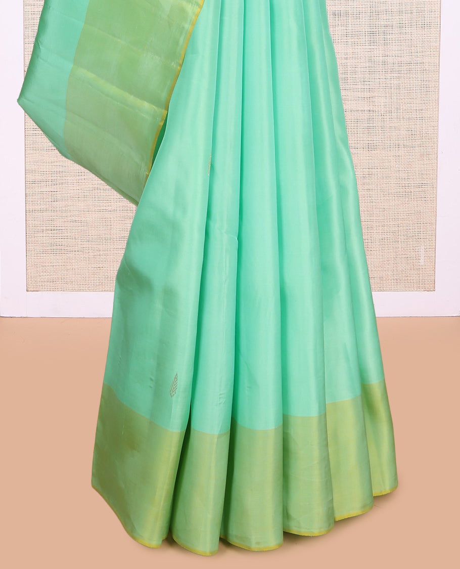 Turquoise Kanchipuram Silk Saree