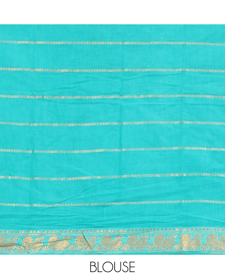 Navy Blue Sungudi Cotton Saree