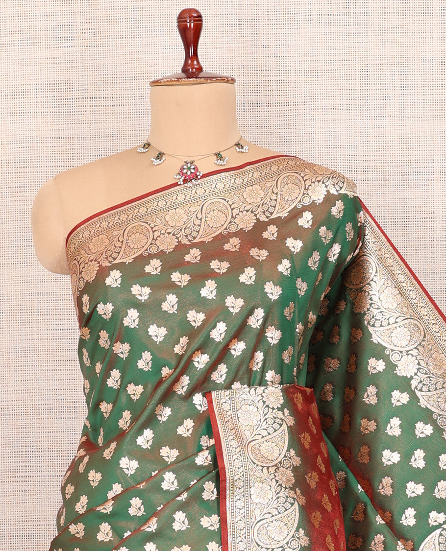 Green Banaras Nylon Saree