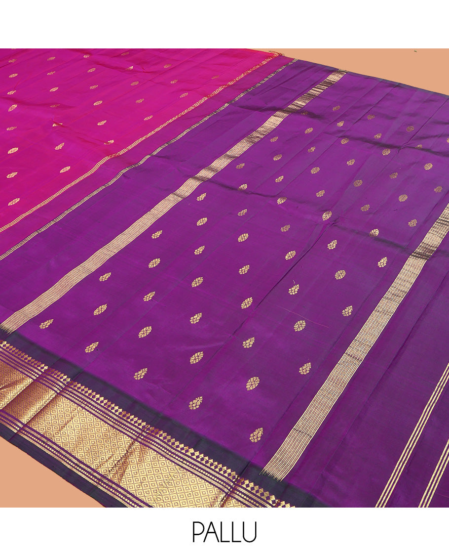 Pink Kanchipuram Silk Saree