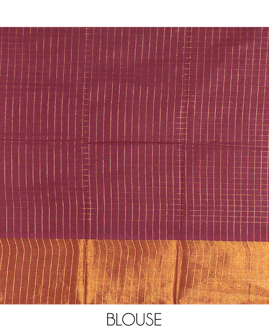 Maroon Sungudi Cotton Half-Saree