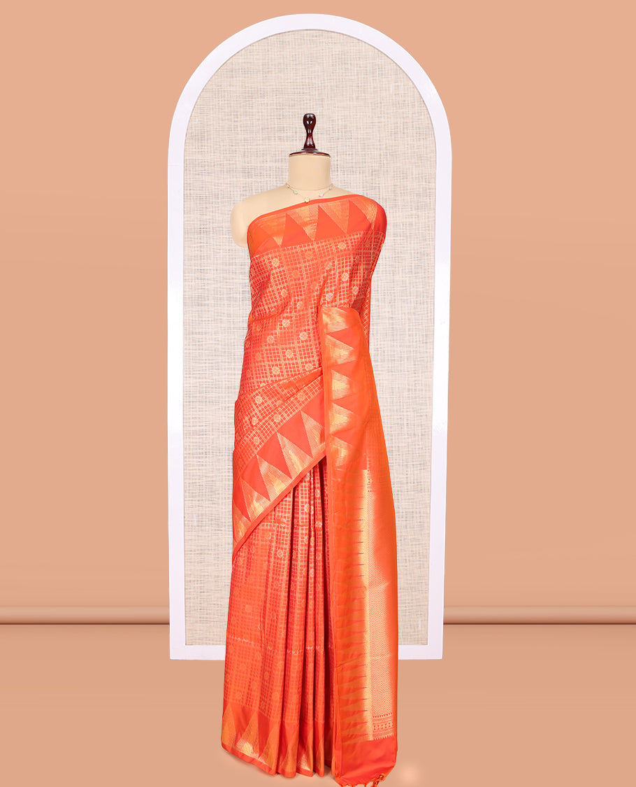 Orange Budget Silk Saree