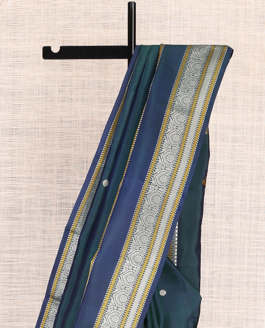 Blue Kanchipuram Chettinad Saree