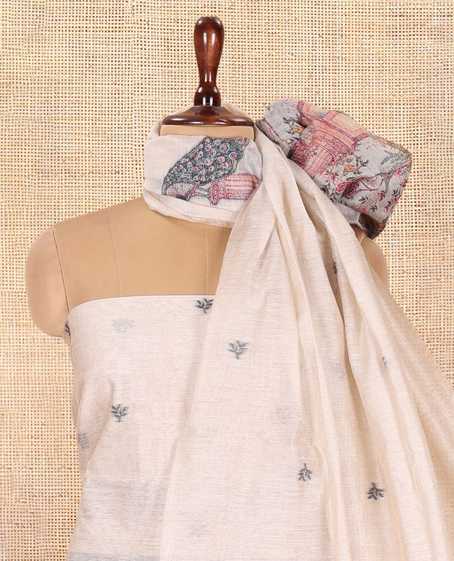 Chikku Semi-Chanderi Silk Material Chudidar Set